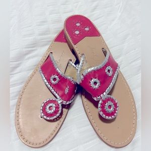 Hot Pink and Silver Jack Rogers